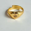 Cristina Oria Joyas Co|Joyas Co^Anillo Dorado Ajustable Con Diseño Corazón
