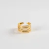 Cristina Oria Joyas Co|Joyas Co^Anillo Dorado Ajustable Con Diseño De Cuatro Argollas