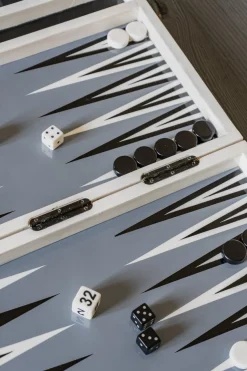 Cristina Oria Juegos De Mesa^Backgammon De Resina Blanco Y Negro