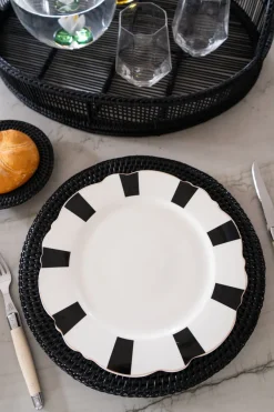 Cristina Oria Platos Y Bajoplatos^Bajoplato De Ratán Negro