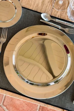 Cristina Oria Platos Y Bajoplatos^Bajoplato Plateado