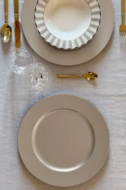 Cristina Oria Platos Y Bajoplatos^Bajoplato Plateado