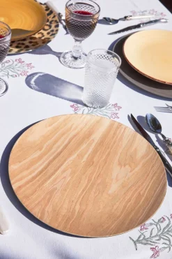 Cristina Oria Platos Y Bajoplatos^Bajoplato Textura Madera