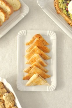 Cristina Oria Bandejas^Bandeja Blonda Cerámica Blanca Mediana