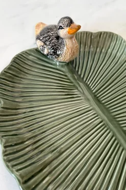 Cristina Oria Bandejas^Bandeja Con Diseño De Hoja Y Figura De Pato