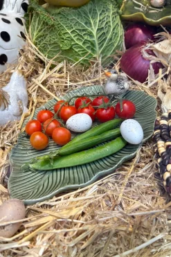 Cristina Oria Bandejas^Bandeja Con Diseño De Hoja Y Figura De Pato