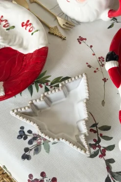 Cristina Oria Bandejas^Bandeja Con Diseño De Árbol Blanca Pequeña