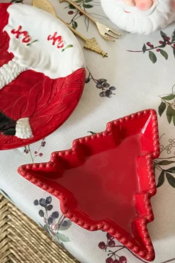 Cristina Oria Bandejas^Bandeja Con Diseño De Árbol Roja Mediana