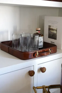 Cristina Oria Bandejas^Bandeja Cuadrada De Cuero