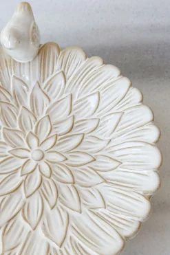 Cristina Oria Joyeros, Carteras Y Fundas|Piezas Decorativas^Bandeja Decorativa Blanca Flor Con Pájaros