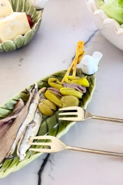 Cristina Oria Joyeros, Carteras Y Fundas|Piezas Decorativas^Bandeja Decorativa Verde Flor Con Pájaro Blanco