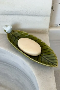 Cristina Oria Joyeros, Carteras Y Fundas|Piezas Decorativas^Bandeja Decorativa Verde Flor Con Pájaro Blanco