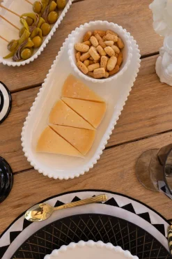 Cristina Oria Bandejas^Bandeja Grande De Porcelana Diseño Bolitas