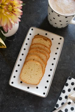 Cristina Oria Bandejas^Bandeja Negra Y Blanca Con Diseño De Puntos