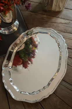 Cristina Oria Bandejas^Bandeja Oval Grande De Plata CO