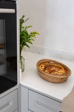 Cristina Oria Bandejas^Bandeja Ovalada De Ratán Con Pírex