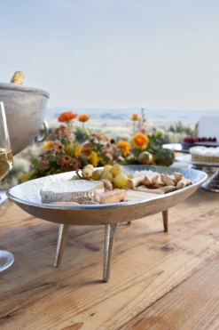 Cristina Oria Bandejas^Bandeja Plateada Ovalada Con Patas