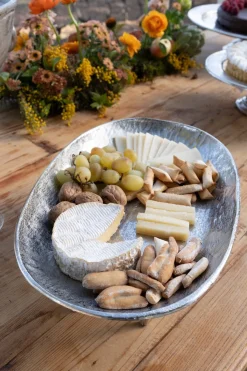 Cristina Oria Bandejas^Bandeja Plateada Ovalada Con Patas