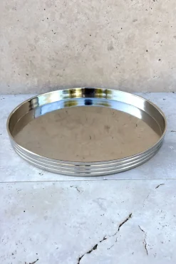 Cristina Oria Bandejas^Bandeja Plateada Redonda De Níquel