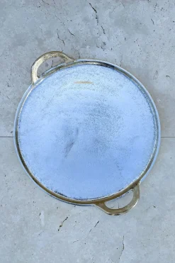 Cristina Oria Bandejas^Bandeja Plateada Redonda Con Asas