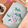Cristina Oria Bandejas^Bandeja Rectangular Con Flores Pintadas A Mano
