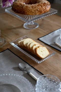 Cristina Oria Bandejas^Bandeja Rectangular Cristal Bolitas Pequeña