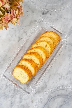 Cristina Oria Bandejas^Bandeja Rectangular Cristal Bolitas Pequeña