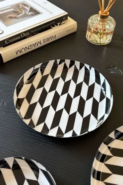 Cristina Oria Bandejas^Bandeja Redonda Blanca Y Negra