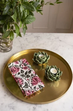 Cristina Oria Bandejas^Bandeja Redonda Dorada Co