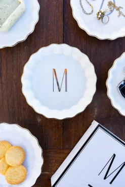 Cristina Oria Menaje Iniciales|Bandejas^Bandejas Con Borde Ondulado Iniciales