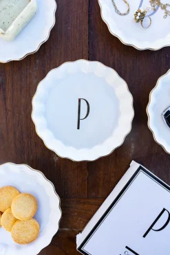 Cristina Oria Menaje Iniciales|Bandejas^Bandejas Con Borde Ondulado Iniciales