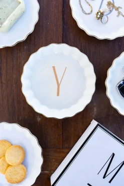 Cristina Oria Menaje Iniciales|Bandejas^Bandejas Con Borde Ondulado Iniciales