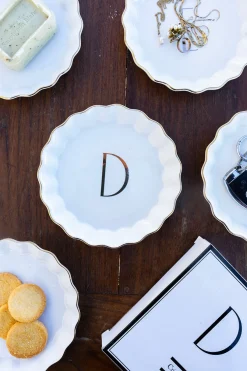 Cristina Oria Menaje Iniciales|Bandejas^Bandejas Con Borde Ondulado Iniciales