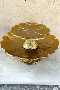 Cristina Oria Accesorios De Mesa^Base Con Diseño De Flor Dorada