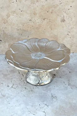 Cristina Oria Accesorios De Mesa^Base Con Diseño De Flor Plateada