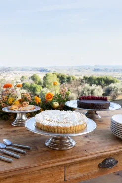 Cristina Oria Accesorios De Mesa^Base Con Pie Plateada