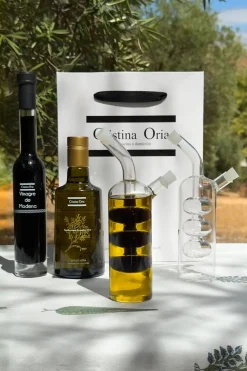 Cristina Oria Despensa|Cajas Y Bolsas Gourmet^Bolsa Aceite Cornicabra & Aceitera Y Vinagrera