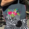 Cristina Oria Bolsos, Bolsas Y Neceseres|Otros Textil^Bolsa Bordada A Mano Con Diseño De Cebra