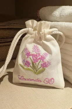 Cristina Oria Fragancias Co^Bolsa Con Aroma A Lavanda De Algodón Bordada CO