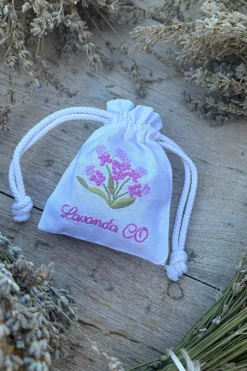 Cristina Oria Fragancias Co^Bolsa Con Aroma A Lavanda De Algodón Bordada CO