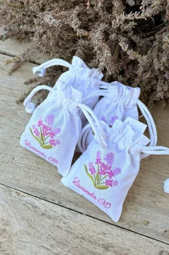 Cristina Oria Fragancias Co^Bolsa Con Aroma A Lavanda De Algodón Bordada CO