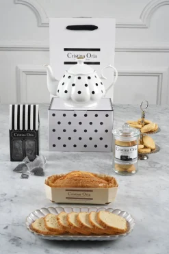 Cristina Oria Cajas Y Bolsas Gourmet|Cajas Y Bolsas Gourmet^Bolsa Dulce Tetera Puntos CO, Té, Bizcocho & Bretonas
