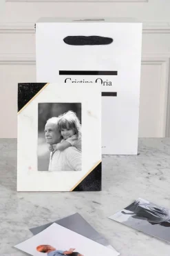 Cristina Oria Marcos De Fotos^Bolsa Marco De Fotos De Mármol B&W Personalizado