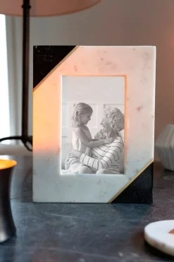 Cristina Oria Marcos De Fotos^Bolsa Marco De Fotos De Mármol B&W Personalizado