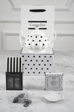 Cristina Oria Cajas Y Bolsas Gourmet|Cajas Y Bolsas Gourmet^Bolsa Tetera Puntos CO, Posa Té & Té Negro Ceylan