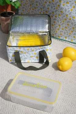 Cristina Oria Picnic|Bolsos, Bolsas Y Neceseres^Bolsa Térmica Con Hielo Y Fiambrera Limones