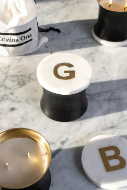 Cristina Oria Menaje Iniciales|Velas^Bolsa Vela Mármol Iniciales
