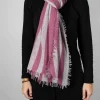 Cristina Oria Bufandas Y Pashminas^Bufanda De Cashmere Con Diseño De Rayas Rosas