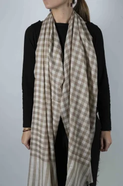 Cristina Oria Bufandas Y Pashminas^Bufanda De Cashmere Cuadros Pequeños