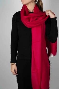 Cristina Oria Bufandas Y Pashminas^Bufanda De Lana Y Seda Fucsia